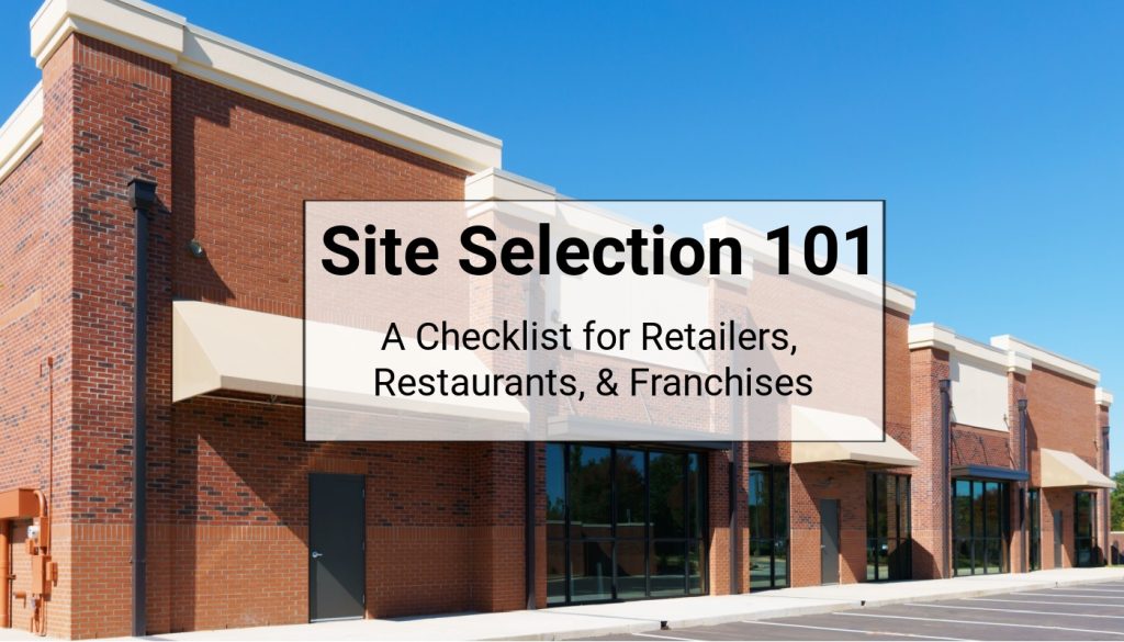 Site Selection 101 checklist