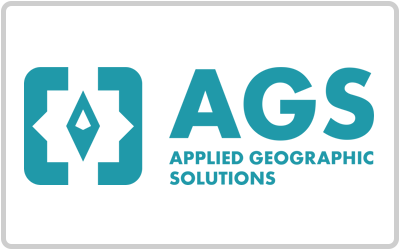 AGS3 Logo of Applied Geographic Solutions featuring the letters AGS in bold with Applied Geographic Solutions in smaller letters underneath.